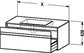 Duravit Waschtischunterbau KETHO 550x800x426mm weiß matt