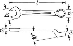 Ringmaulschlüssel 603 SW 9mm L.130mm Form B Spezialstahl HAZET