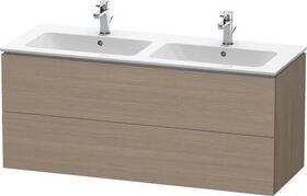 Duravit Waschtischunterbau L-CUBE 1290x481x555mm flannel grey hochglanz