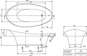 V&B Whirlpoolsystem AVEO m AVEO BW 1900x950mm Tech. Pos 2 we