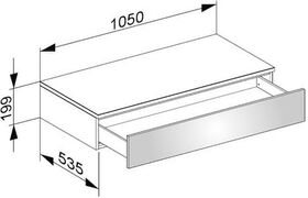 Keuco Sideboard EDITION 400 Hö 180mm 1050x199x535mm weiß hochglanz