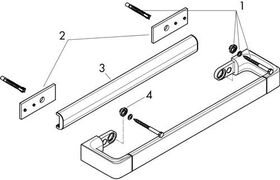 Reling/Haltegriff AXOR UNIVERSAL 300mm, Wandmontage brushed nickel