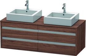 Duravit Waschtischunterbau KETHO 550x1400x496mm nussbaum dunkel