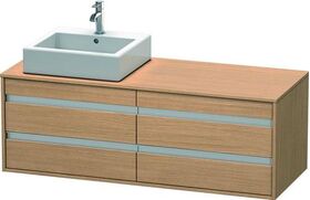 Duravit Waschtischunterbau KETHO 550x1400x496mm Be li europäische eiche