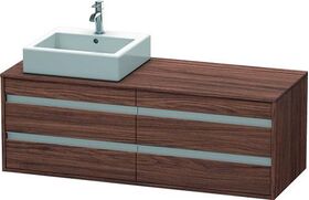 Duravit Waschtischunterbau KETHO 550x1400x496mm Be links nussbaum dunkel