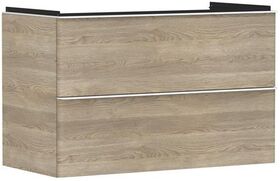 HG Waschtischunterschrank Xelu Q 980x605x475mm eiche natur Griff mattweiß