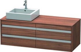 Duravit Waschtischunterbau KETHO 550x1400x496mm Be links nussbaum natur