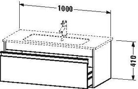 Duravit Waschtischunterbau KETHO 410x1000x475mm graphit matt