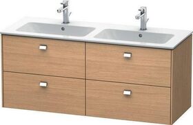 Duravit Waschtischunterbau BRIOSO 553x1290x479mm, Griffe chrom weiß matt