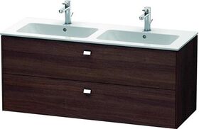 Duravit Waschtischunterbau BRIOSO 553x1290x479mm Griffe chr Kast. dunkel