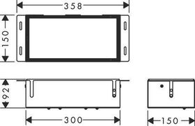 HG Wandnische XtraStoris Safe 150x300x100mm m befl Tür u Abspv ES geb