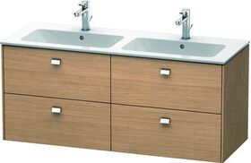 Duravit Waschtischunterbau BRIOSO 553x1290x479mm Griffe chr europ. eiche