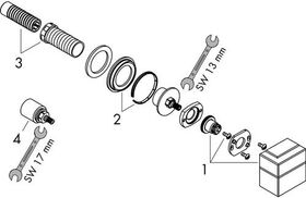 Absperrventil AXOR EDGE Fertigset f Unterputzm pol. gold optic