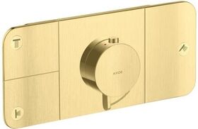 Fertigmontageset AXOR ONE f UP-Thermostat 3 Verbr brushed brass