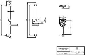 V&B Duschgarnitur UNIVERSAL SHOWERS 110x76x604mm chr