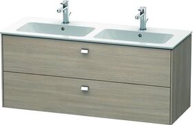 Duravit Waschtischunterbau BRIOSO 553x1290x479mm, Griffe chrom pine silver