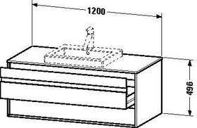 Duravit Waschtischunterbau KETHO 550x1200x496mm weiß matt