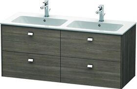 Duravit Waschtischunterbau BRIOSO 553x1290x479mm, Griffe chrom pine terra