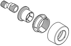 Grohe S-Anschluss 1/2"x3/4" verstb 7,5mm su-st