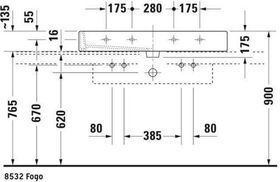 Duravit Waschtisch VERO m ÜL HLB 1000x470mm 1 Hahnloch weiß