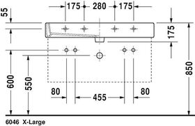 Duravit Waschtisch VERO m ÜL HLB 1000x470mm 2 Hahnlöcher weiß WG