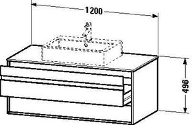 Duravit Waschtischunterbau KETHO 550x1200x496mm weiß matt