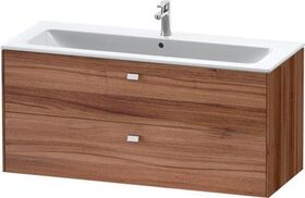 Duravit Waschtischunterbau BRIOSO Griffe chr 553x1220x479mm nussbaum natur