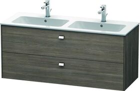 Duravit Waschtischunterbau BRIOSO 553x1290x479mm, Griffe chrom pine terra