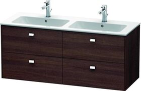 Duravit Waschtischunterbau BRIOSO 553x1290x479mm Griffe chr Kast. dunkel