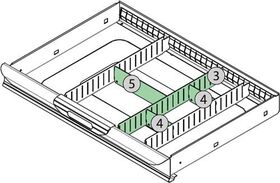 Schubladenunterteilungsmaterial 4-tlg.Erweiterungsset 1 PROMAT