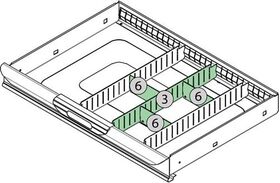 Schubladenunterteilungsmaterial 4-tlg.Erweiterungsset 2 PROMAT