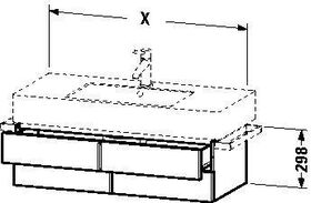 Duravit Waschtischunterbau VERO 446x800x298mm weiß matt