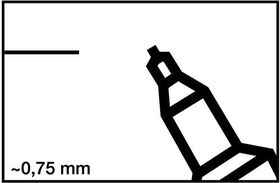 Permanentmarker 404 rot Strich-B.0,75mm Rundspitze EDDING - VPE: 10