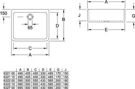 V&B Spülbecken O.NOVO 495x170x400mm we C+