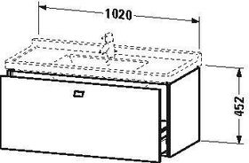 Duravit Waschtischunterbau BRIOSO Griff chrom 452x1020x469mm graphit matt