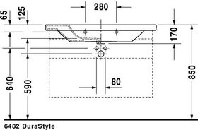 Duravit Möbelwaschtisch DURASTYLE m ÜL HLB 1000x480mm 3 Hahnlöcher weiß WG