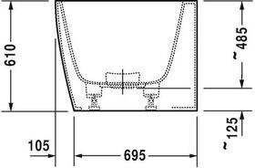 Duravit Whirlwanne DURASQUARE 180x80 Ecke li 2 RS weiß Air-System