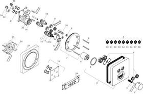 Thermostat SHOWERSELECT SOFT AXOR UP f 2 Verbraucher polished black chrome