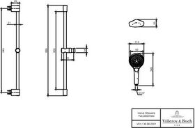 V&B Duschgarnitur VERVE SHOWERS 96x63x694mm brushed gold