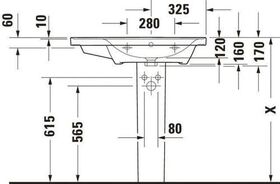 Duravit Möbelwaschtisch D-NEO 800x480mm Be re m ÜL m HLB o HL weiß WG