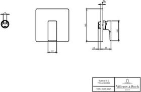 V&B Fertigmontageset SUBWAY 3.0 EH-Brauseb 165x165x51mm chrom