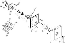 Fertigmontageset AXOR EDGE für Unterputz Brausemischer chrom