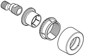 Grohe S-Anschluss 1/2Zollx3/4Zoll verstb 7,5mm chr