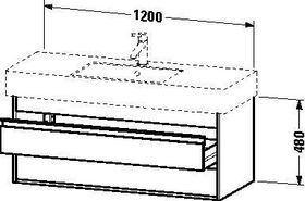 Duravit Waschtischunterbau KETHO 455x1200x480mm weiß matt