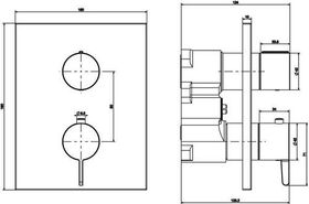 V&B Fertigmontageset CONUM Th m 2wege-Meng. 150x190x124mm bru ni ma