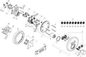 Thermostat SHOWERSELECT ROUND AXOR UP für 2 Verbraucher polished red gold