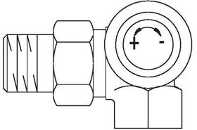 OV Thermostatventil Baureihe AQ M 30x1,5, Winkel-Eck DN 15, rechts