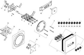 Ventil SHOWERSELECT SOFT AXOR UP f 3 Verbraucher stainless steel optic