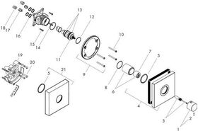 Thermostat SQUARE AXOR SHOWERSOLUTIONS Highflow, Unterputz chrom