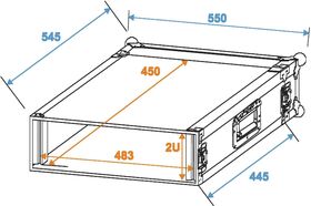 ROADINGER Rack Profi 2HE 45cm